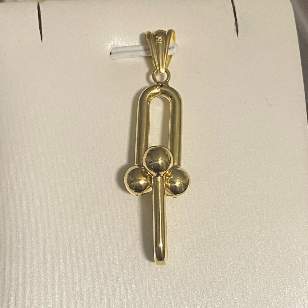Real 18K Saudi Gold Hardware Pendant
